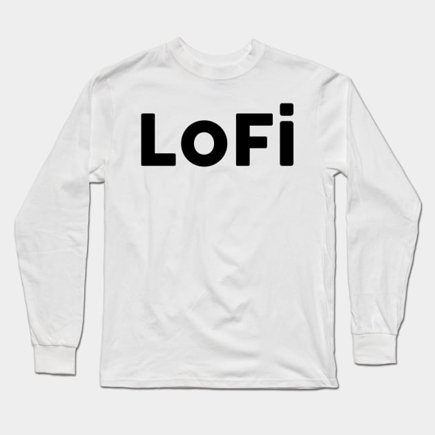 Lofi Black Solo Long Sleeve T-Shirt by Moschine